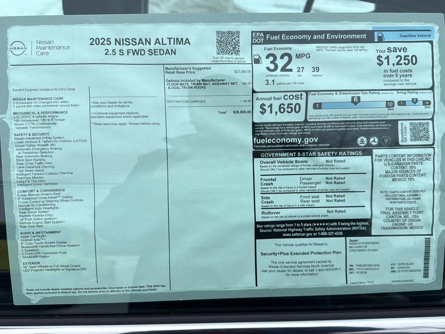 2025 Nissan Altima S