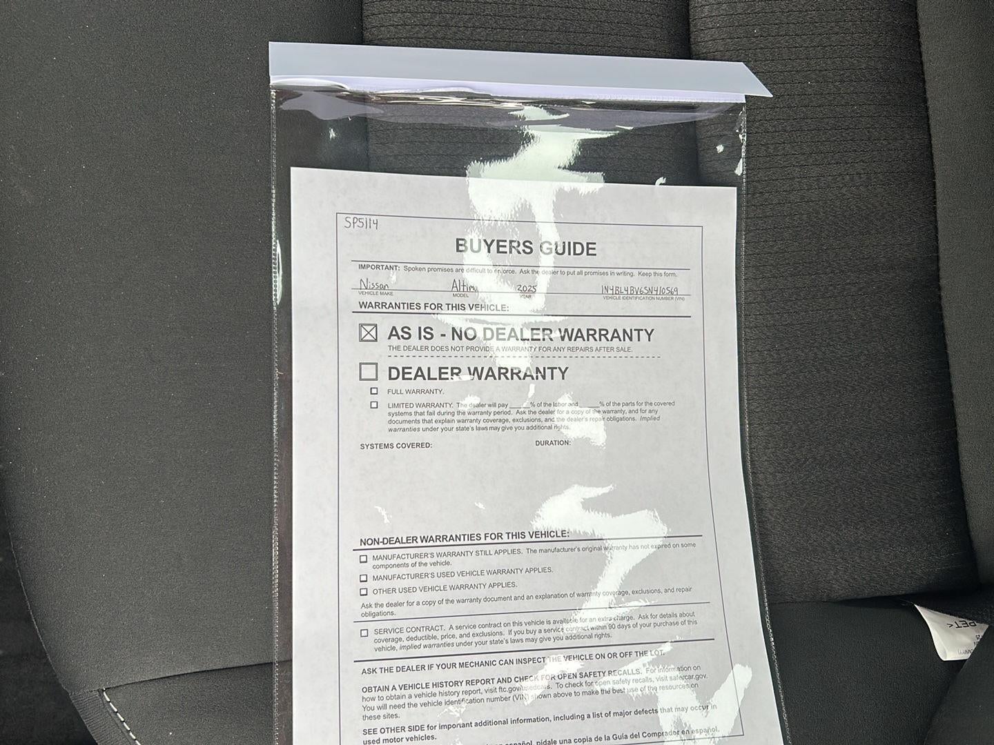 2025 Nissan Altima S