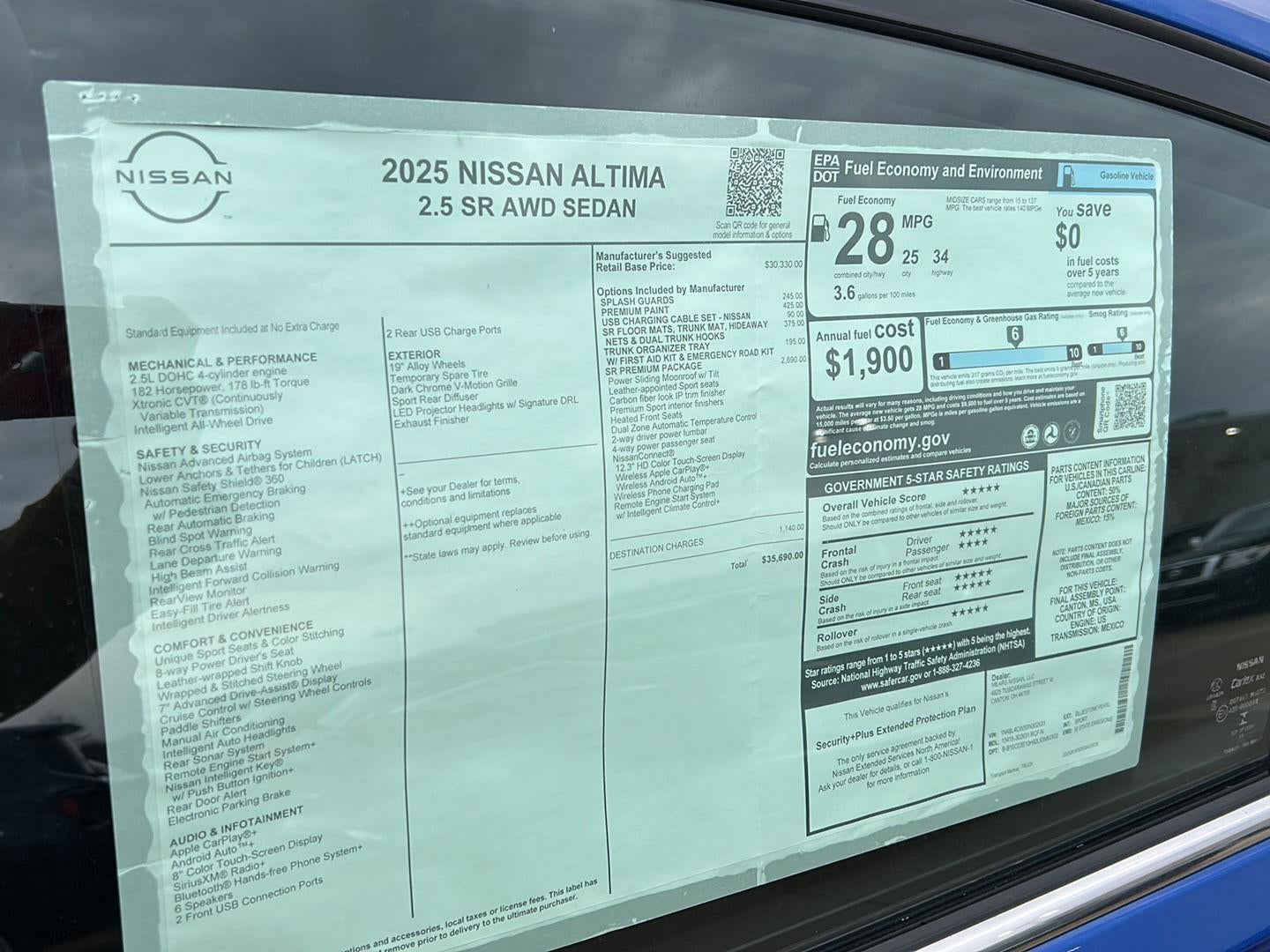 2025 Nissan Altima SR