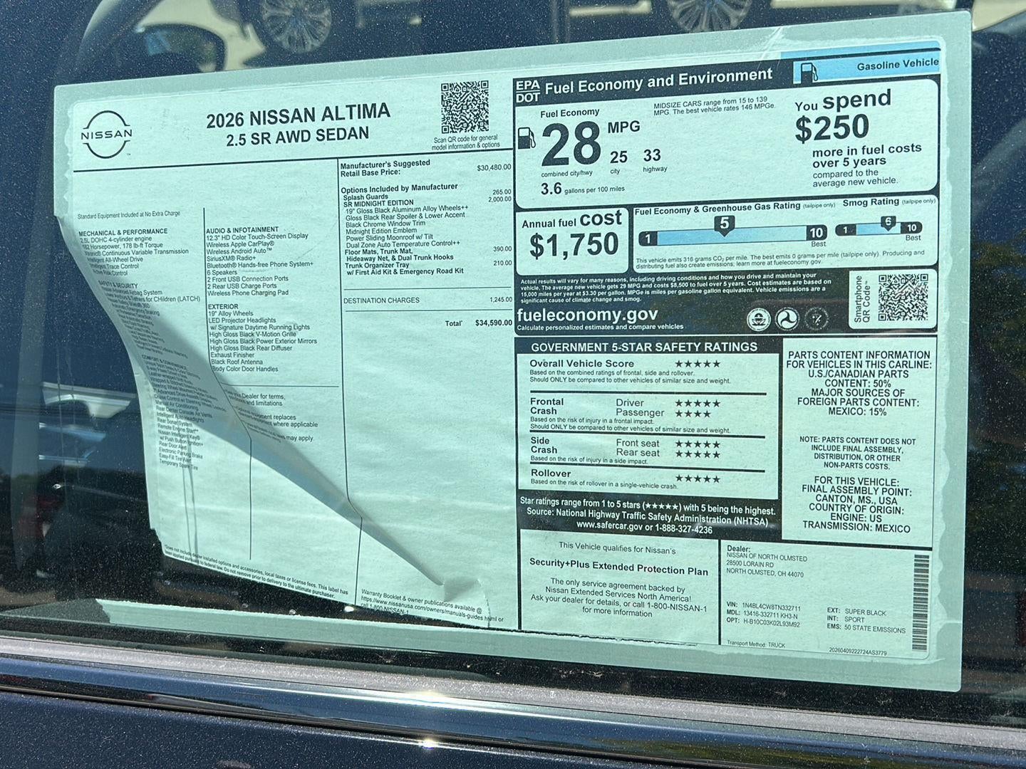2026 Nissan Altima SR