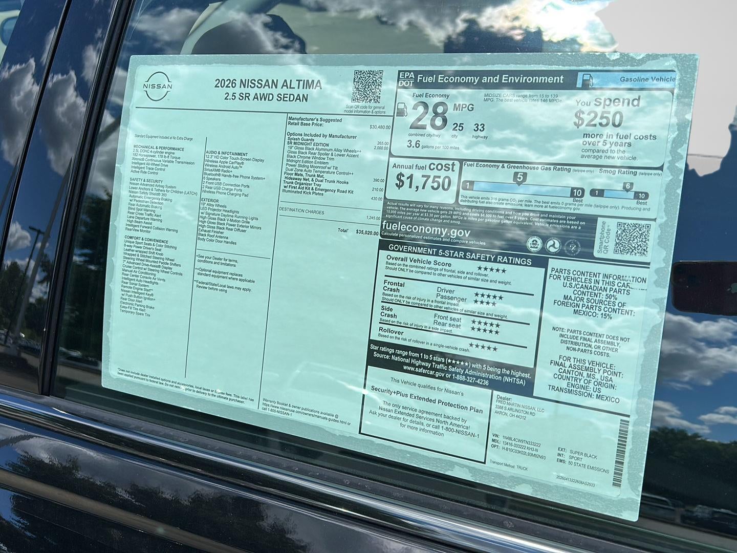 2026 Nissan Altima SR
