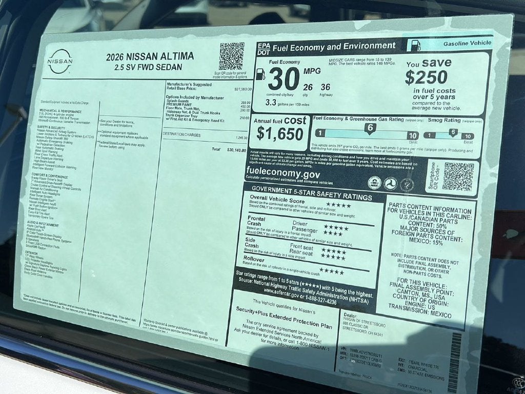 2026 Nissan Altima 2.5 SV