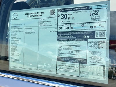 2026 Nissan Altima SV