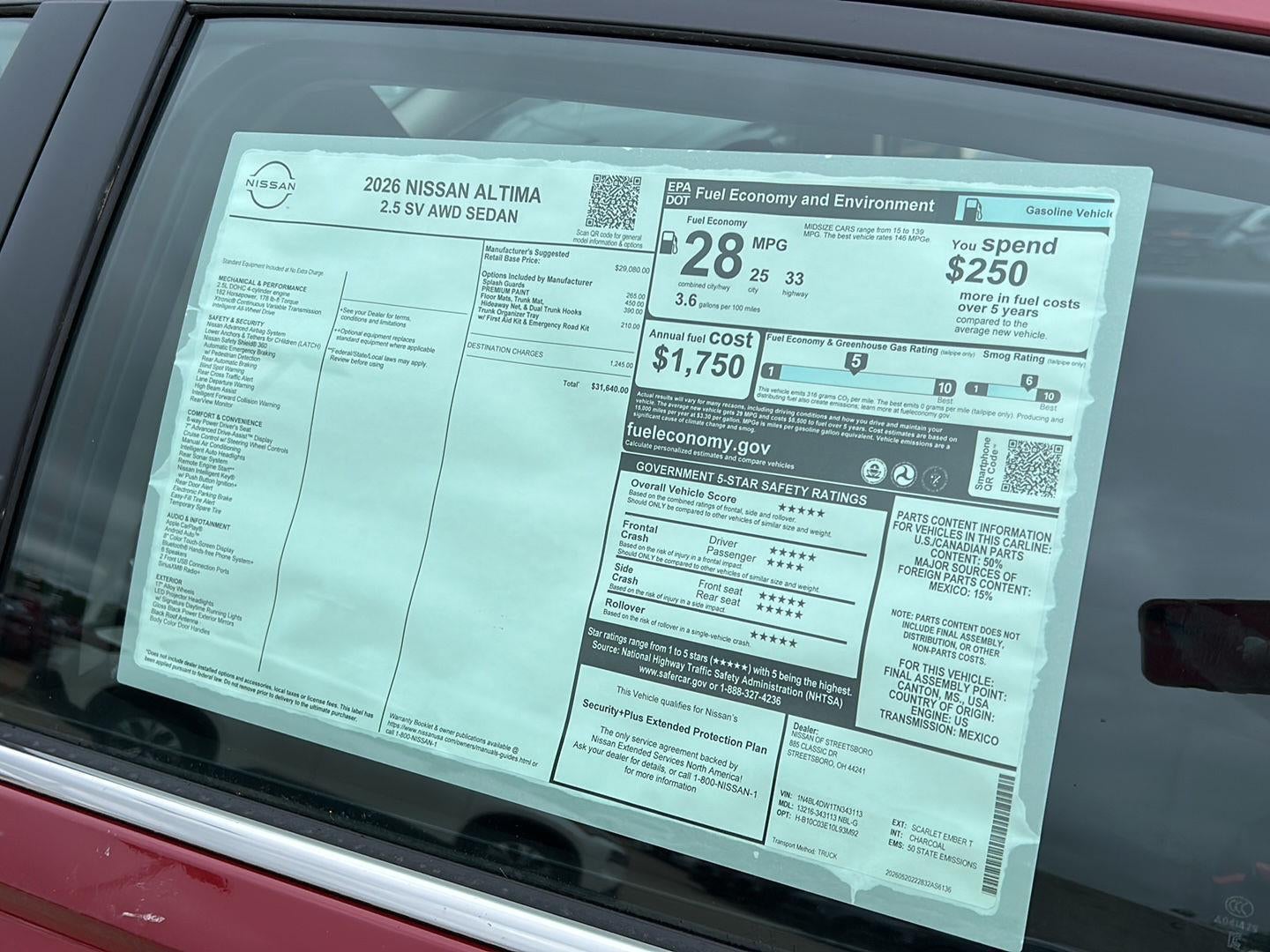 2026 Nissan Altima SV