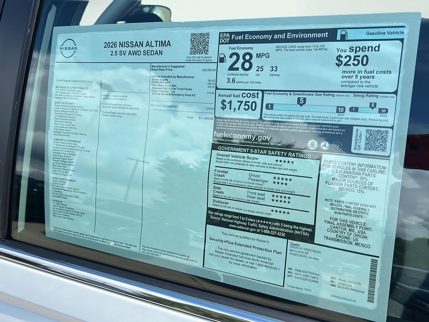 2026 Nissan Altima SV