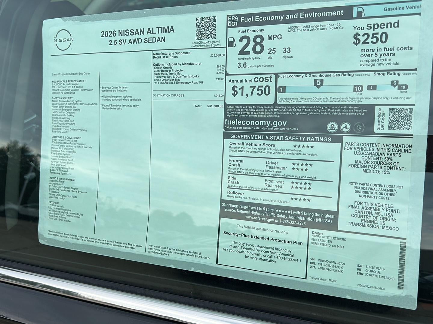 2026 Nissan Altima SV