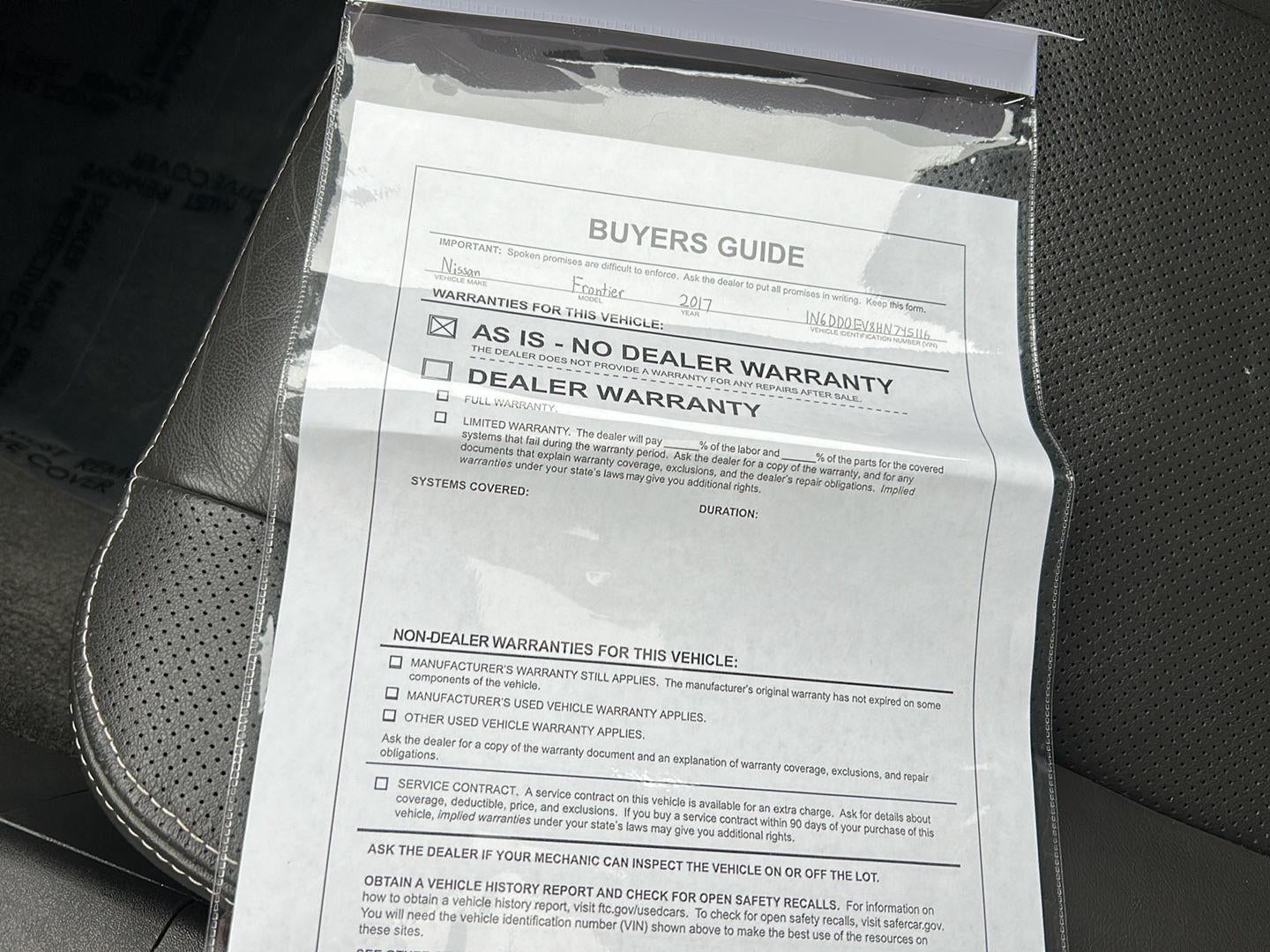 2017 Nissan Frontier PRO-4X