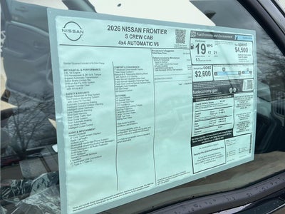 2026 Nissan Frontier Crew Cab S