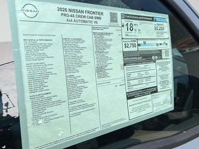 2026 Nissan Frontier Crew Cab PRO-4X®