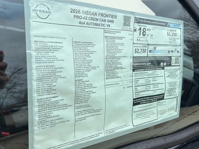 2026 Nissan Frontier Crew Cab PRO-4X®