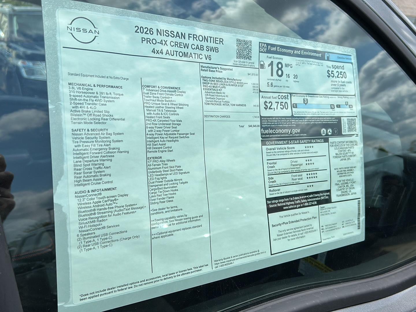 2026 Nissan Frontier PRO-4X