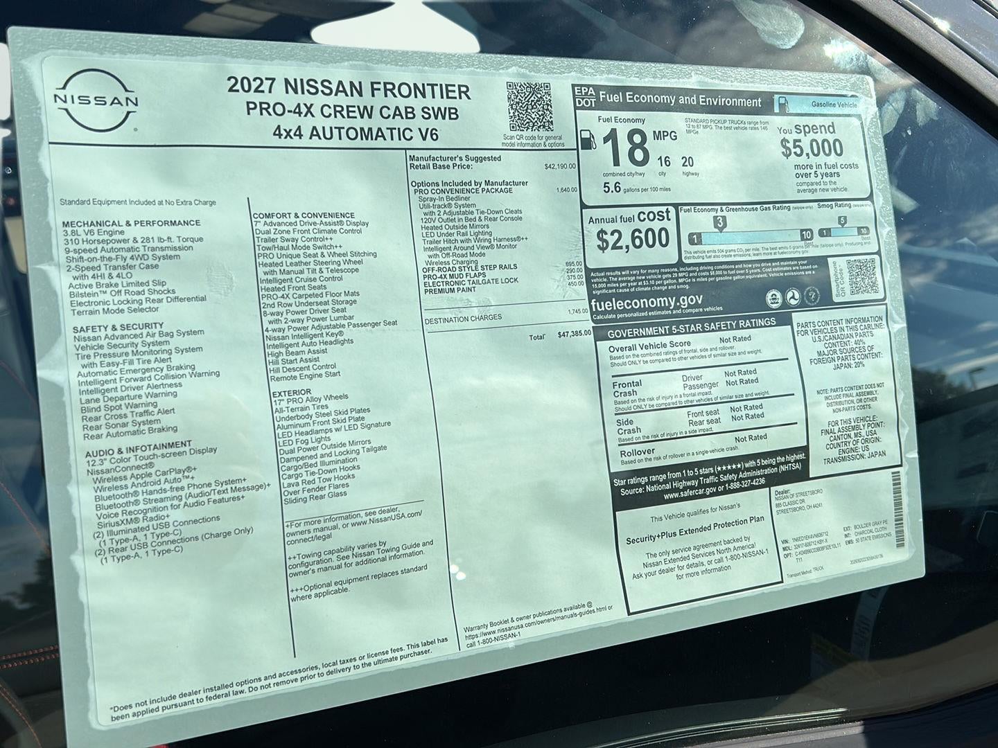 2027 Nissan Frontier PRO-4X