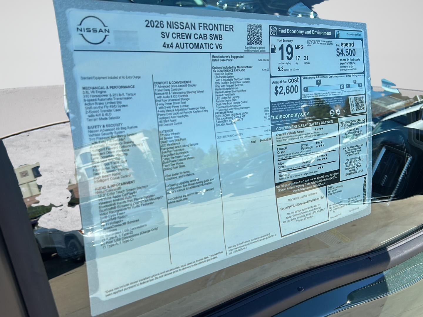 2026 Nissan Frontier Crew Cab SV
