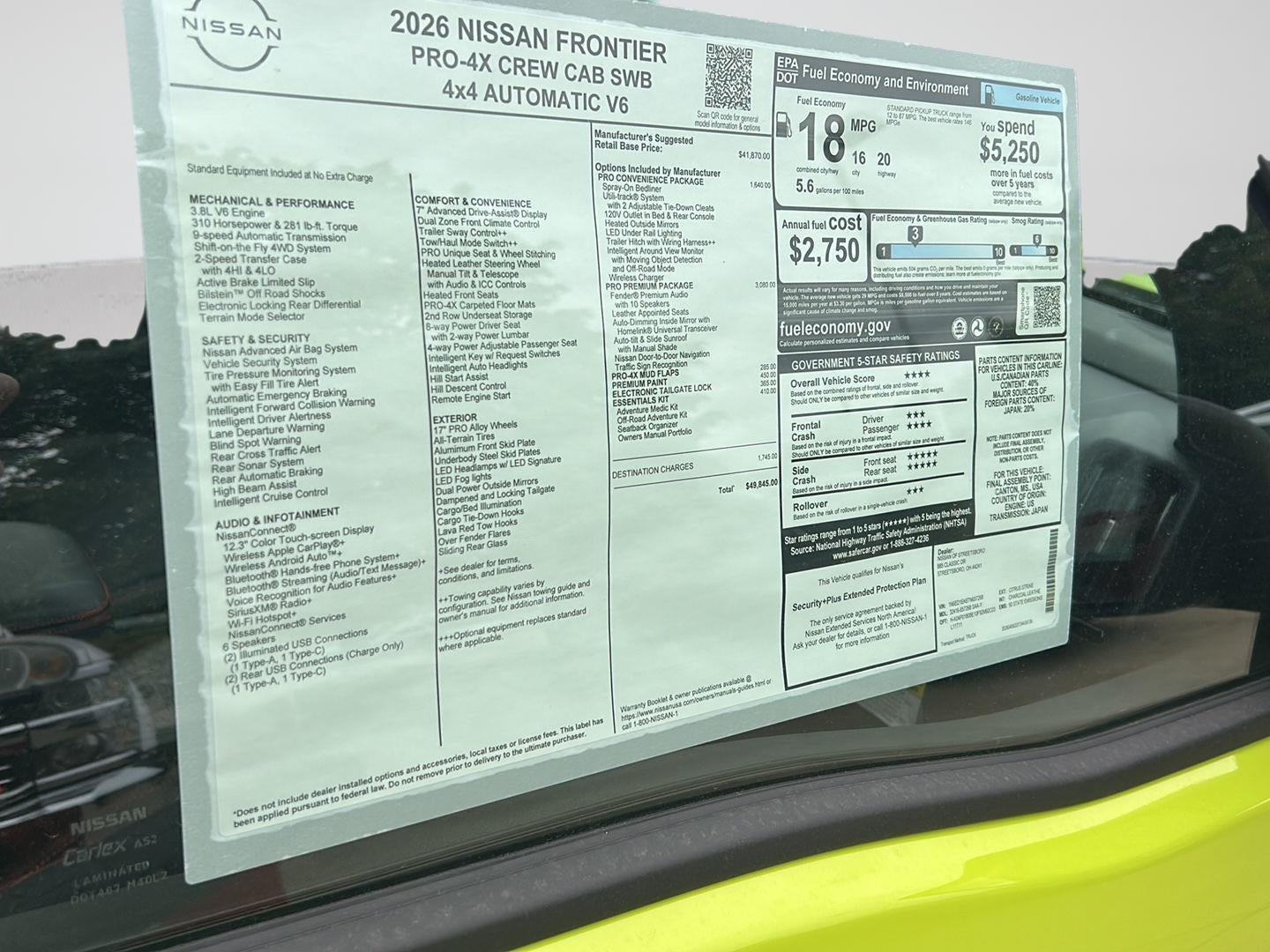 2026 Nissan Frontier Crew Cab PRO-4X®