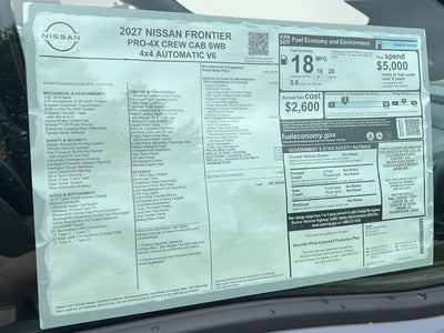 2027 Nissan Frontier PRO-4X