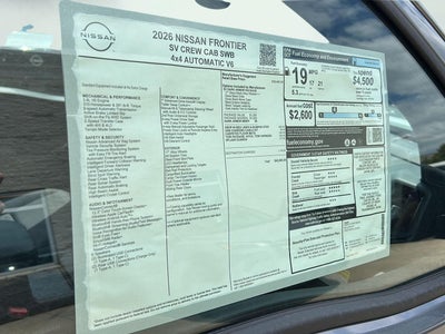 2026 Nissan Frontier Crew Cab SV