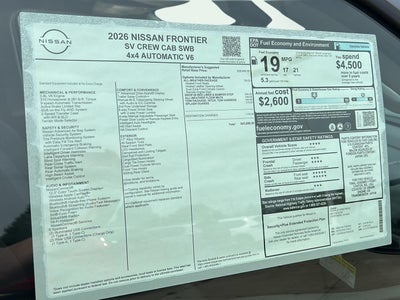 2026 Nissan Frontier SV