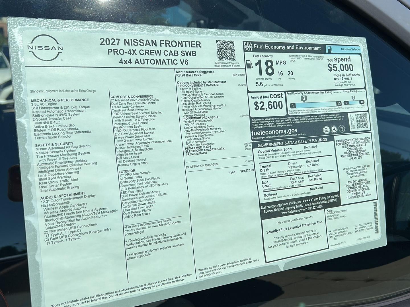 2027 Nissan Frontier PRO-4X