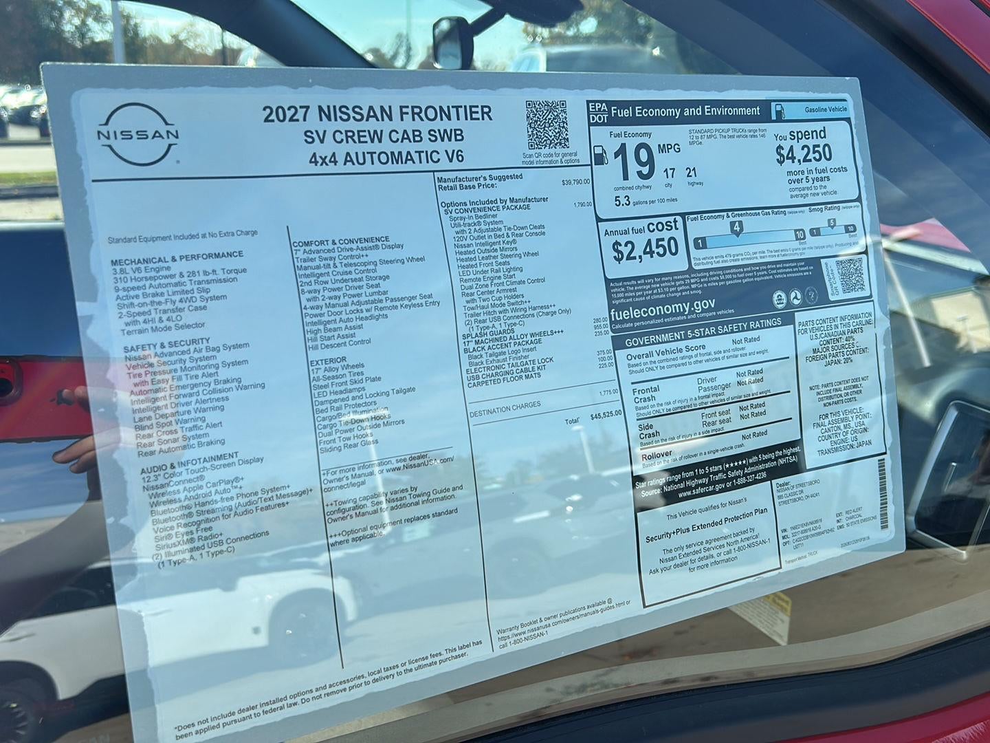 2027 Nissan Frontier SV