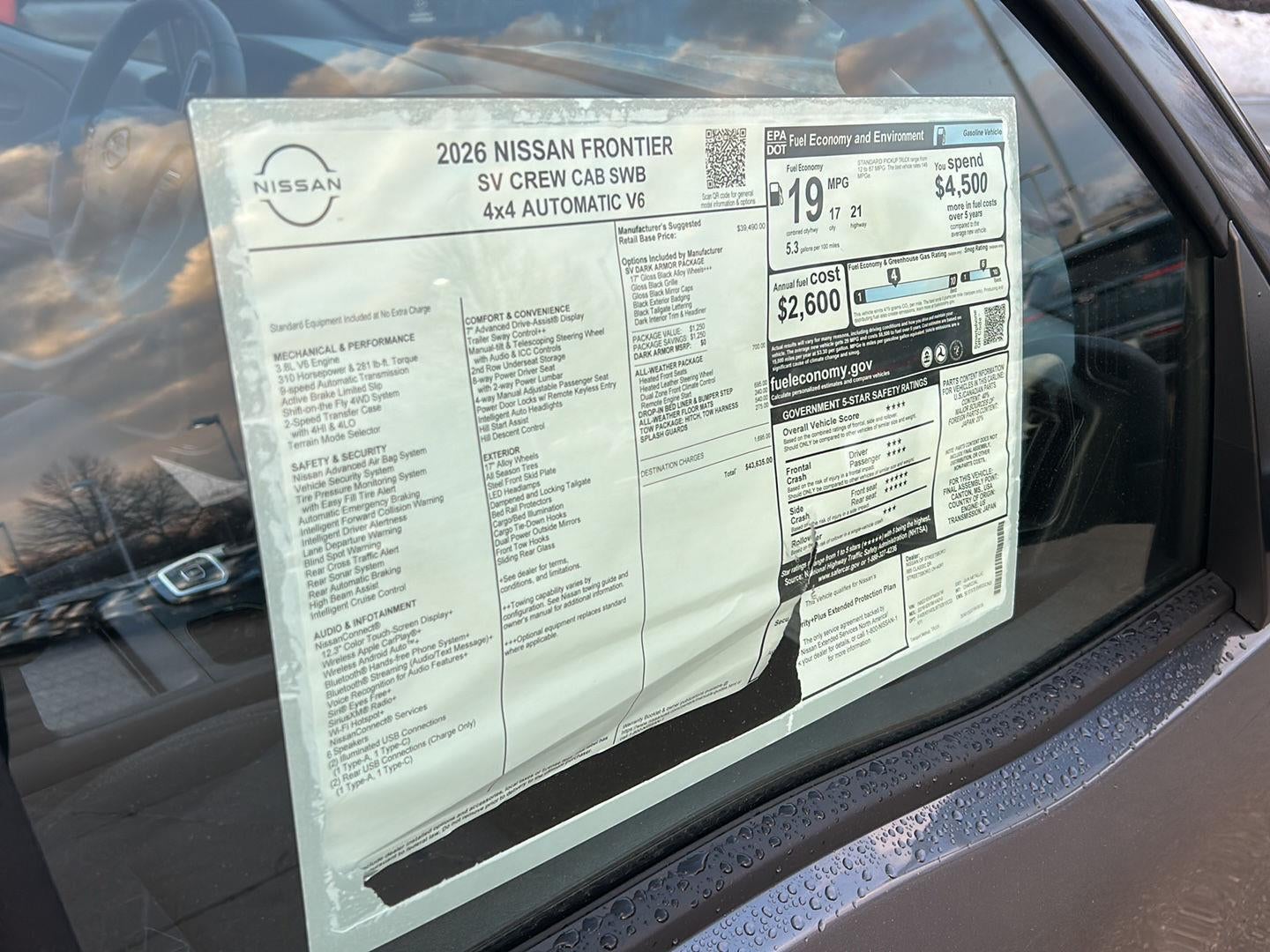 2026 Nissan Frontier Crew Cab SV