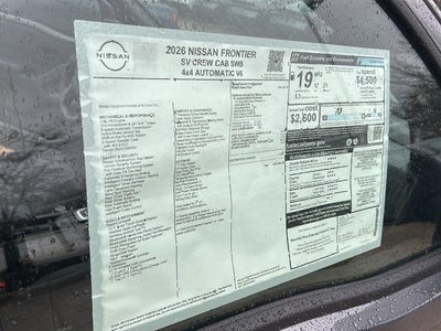 2026 Nissan Frontier Crew Cab SV