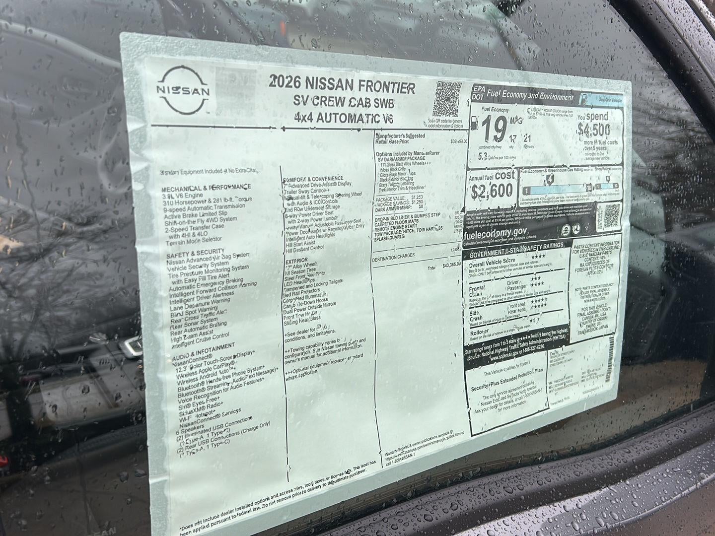 2026 Nissan Frontier Crew Cab SV