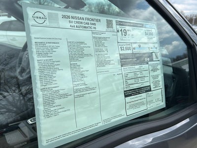 2026 Nissan Frontier Crew Cab SV