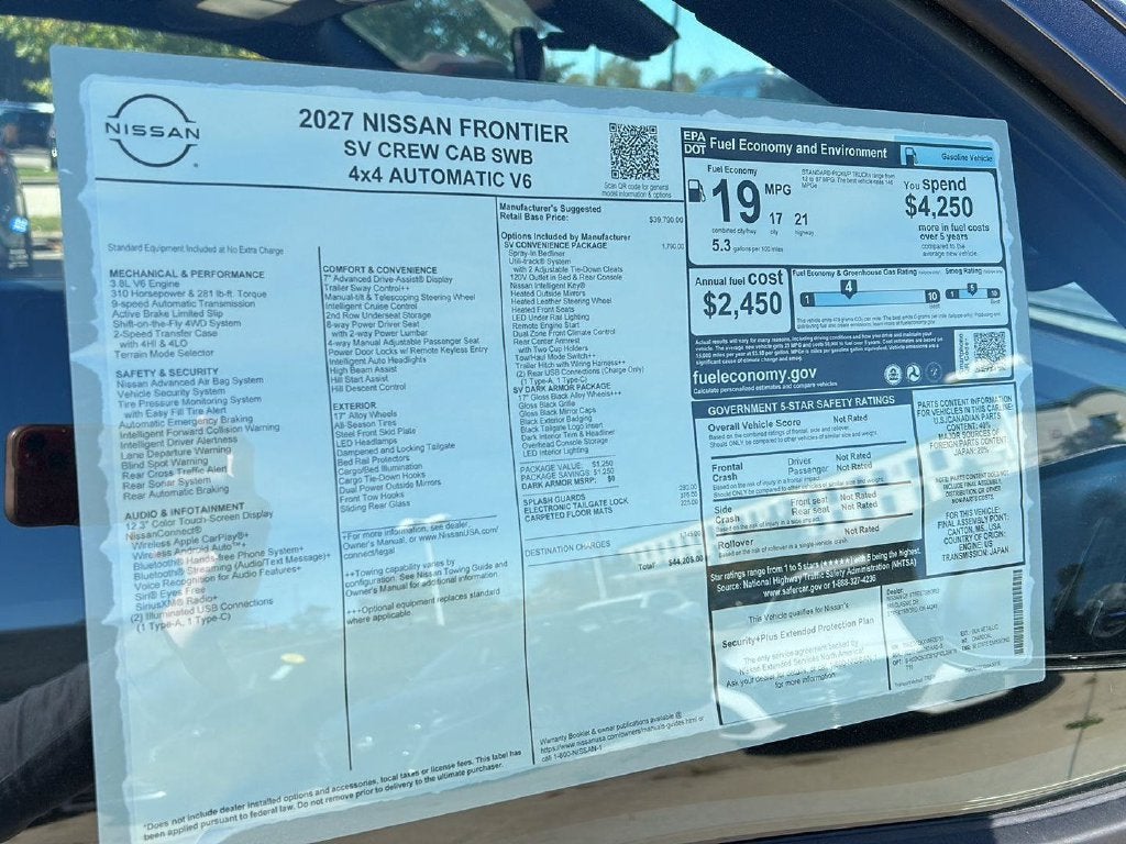 2027 Nissan Frontier SV 25