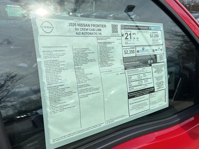 2026 Nissan Frontier Crew Cab SV Long Bed
