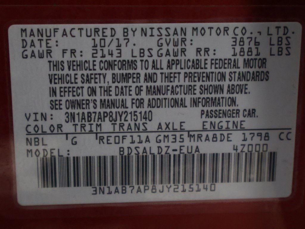 2018 Nissan Sentra SV