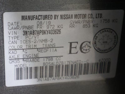 2019 Nissan Sentra SV