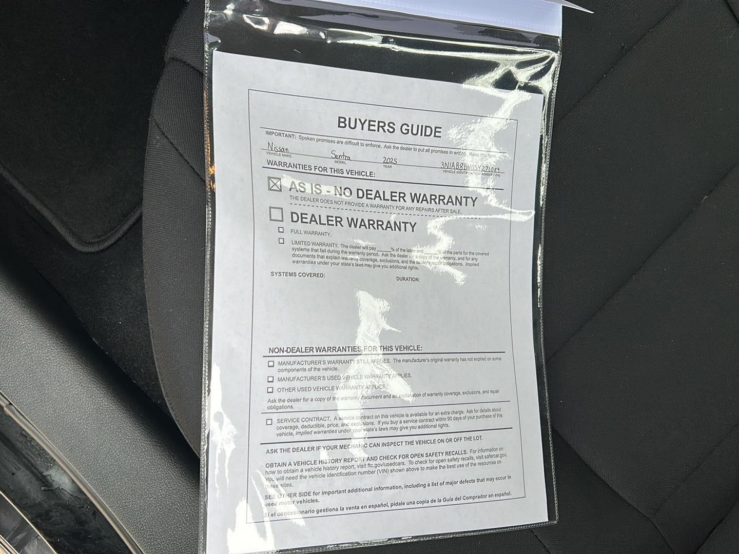 2025 Nissan Sentra S