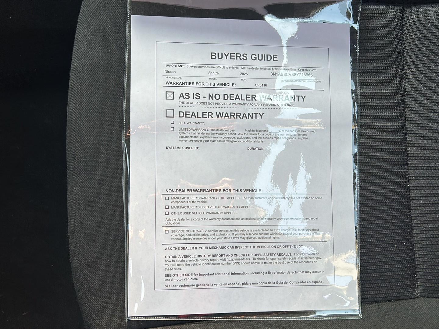 2025 Nissan Sentra SV