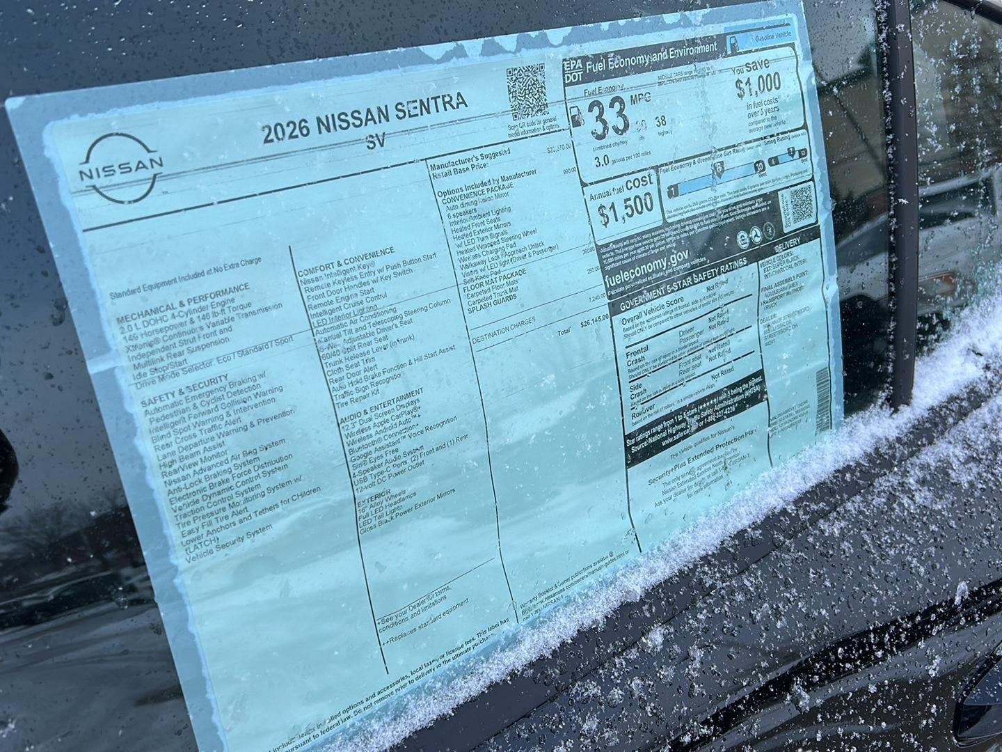 2026 Nissan Sentra SV