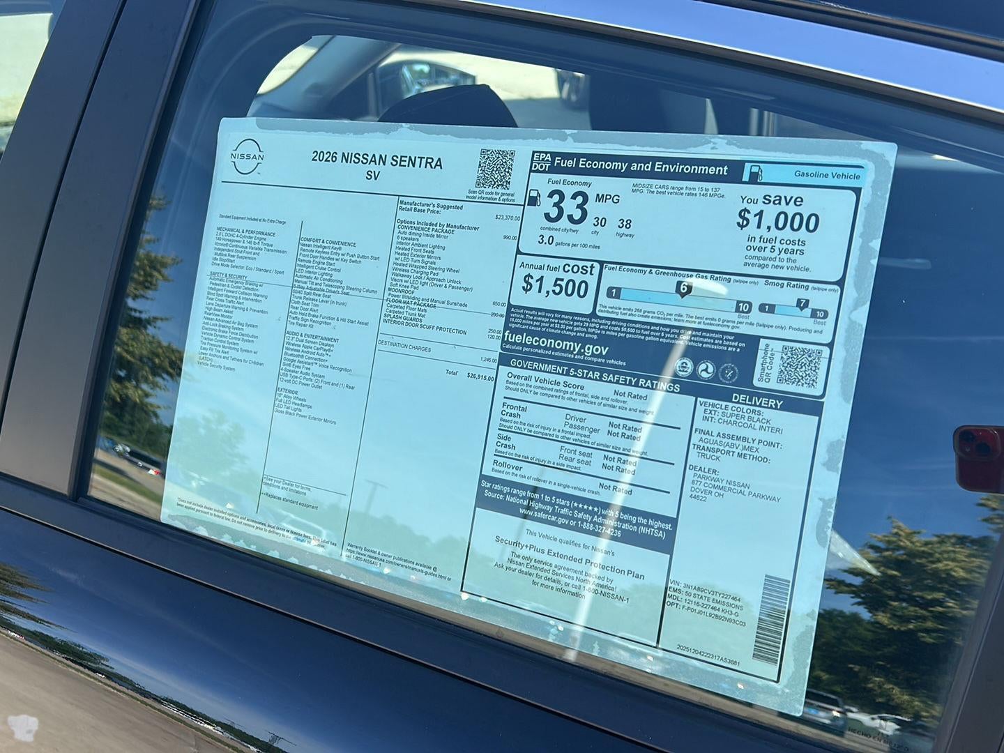 2026 Nissan SENTRA SV