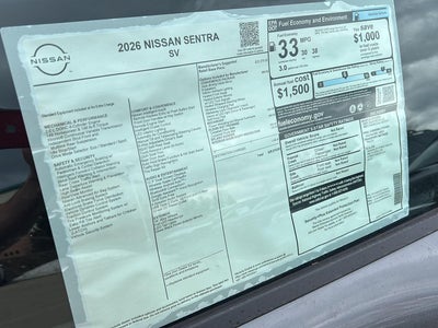 2026 Nissan Sentra SV