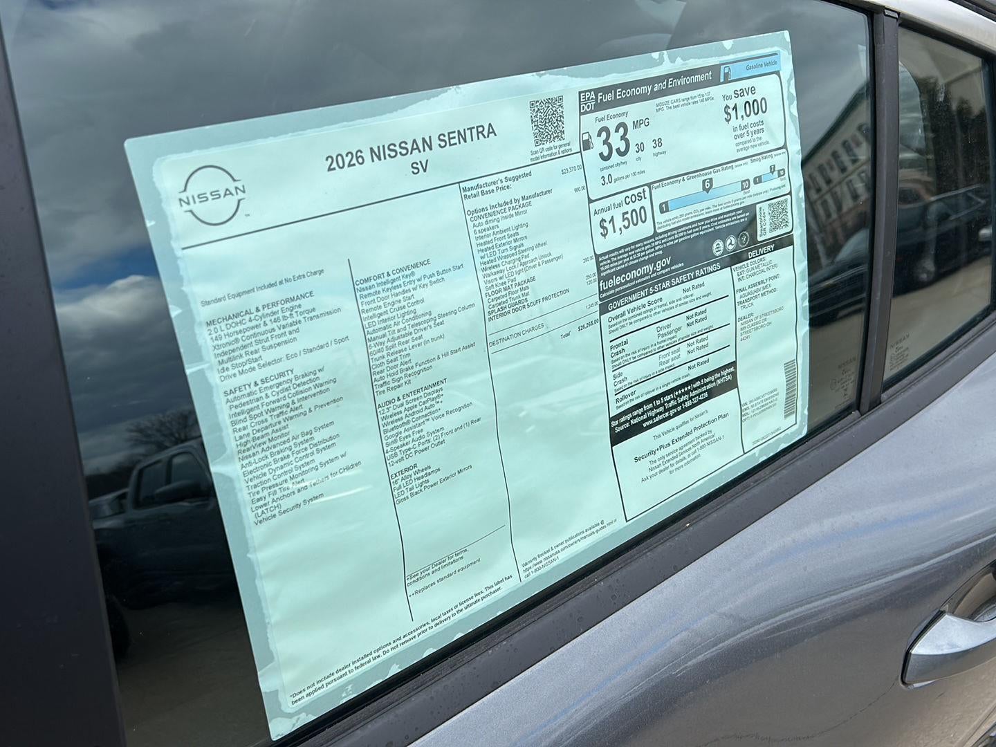 2026 Nissan Sentra SV