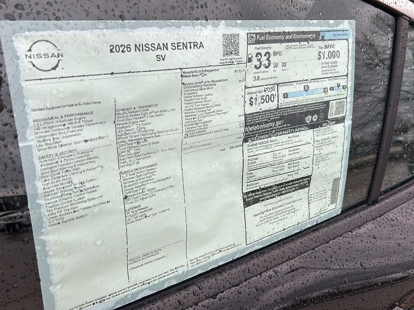 2026 Nissan Sentra SV