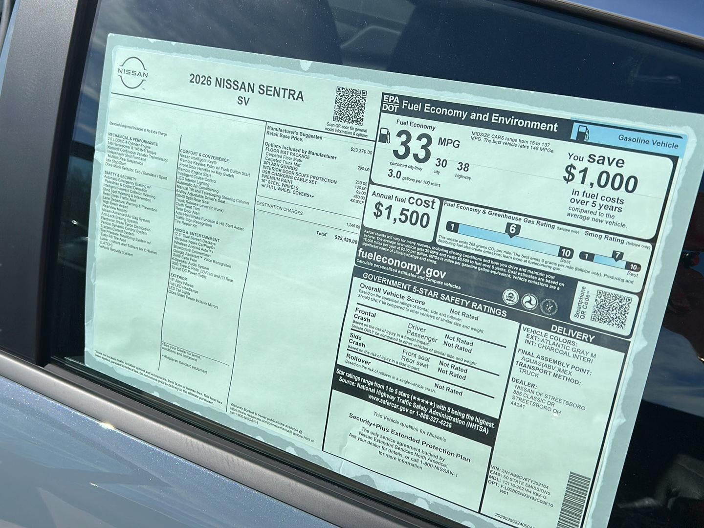 2026 Nissan Sentra SV