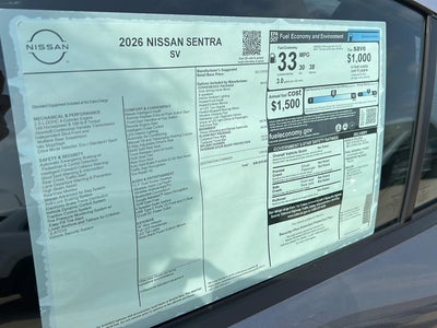 2026 Nissan Sentra SV