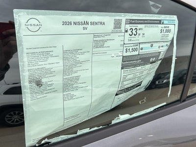 2026 Nissan Sentra SV