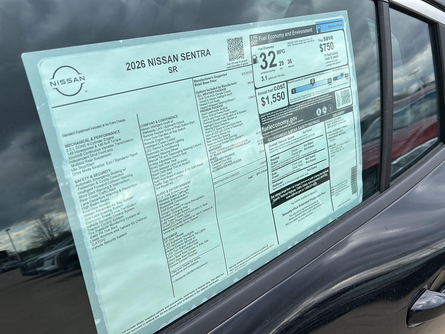 2026 Nissan Sentra SR