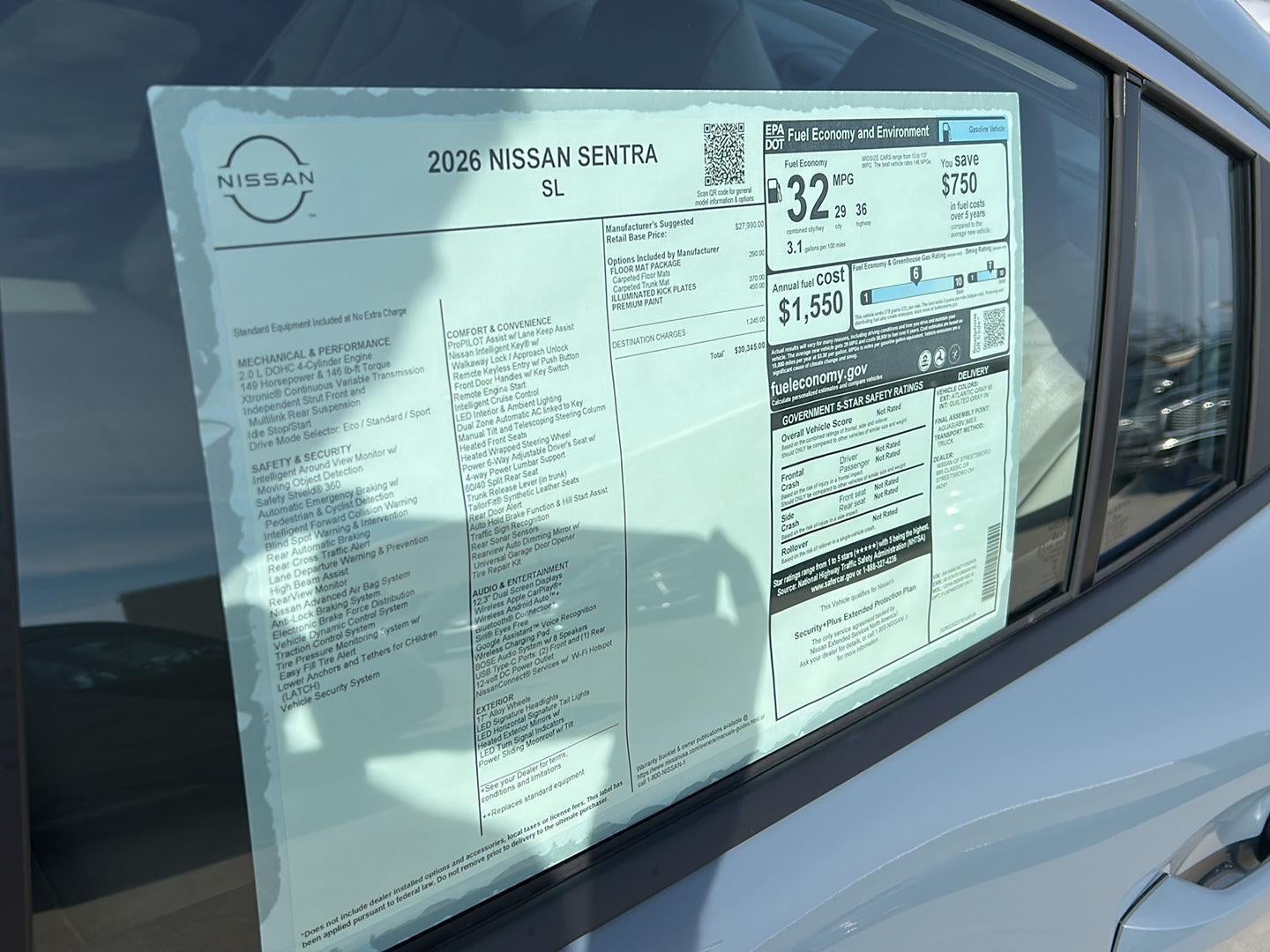 2026 Nissan Sentra SL