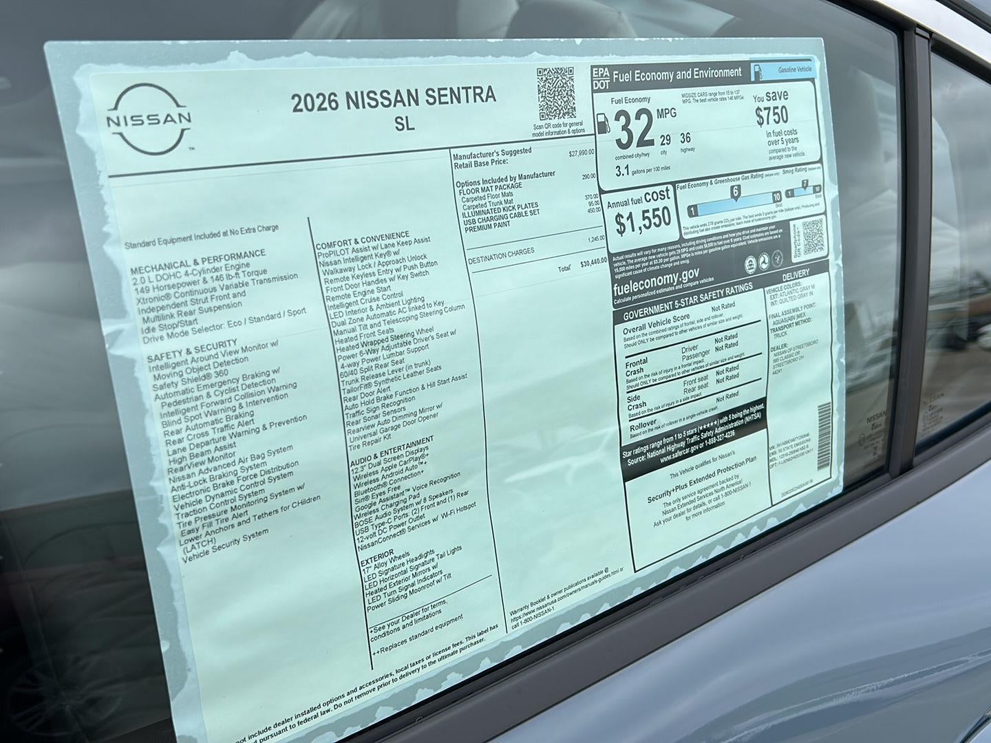 2026 Nissan Sentra SL