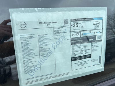 2025 Nissan Versa SV