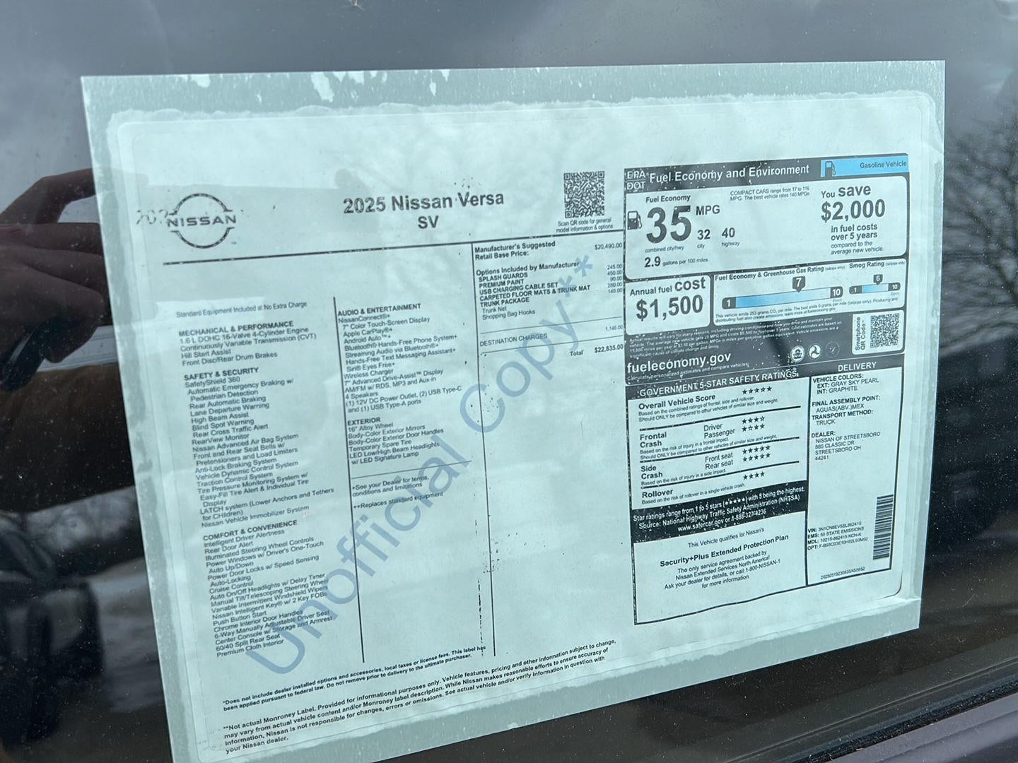 2025 Nissan Versa SV