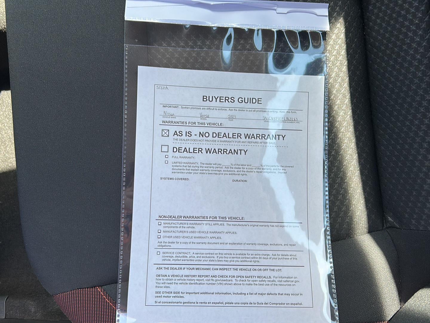 2023 Nissan Versa SR