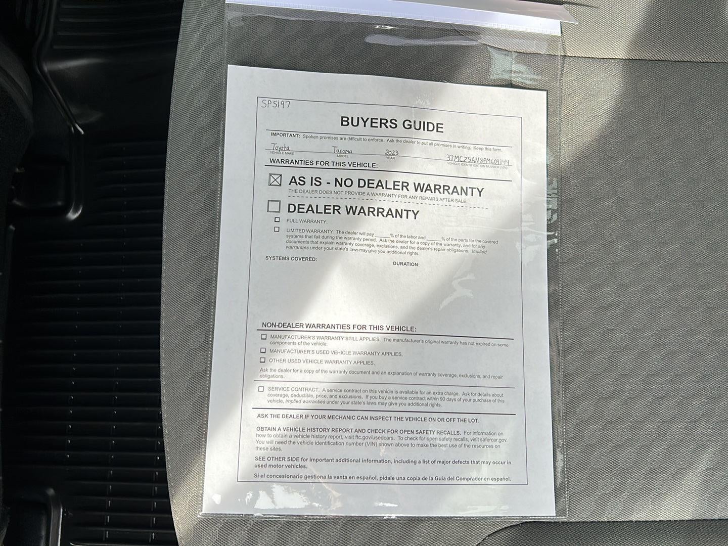 2023 Toyota Tacoma SR V6