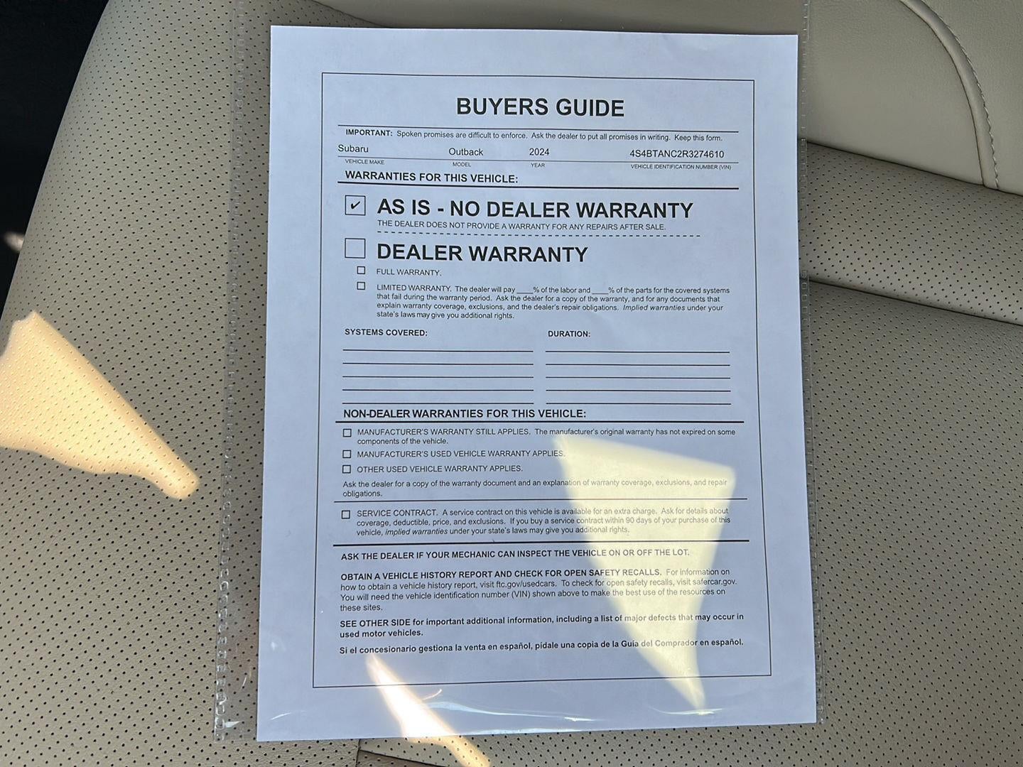 2024 Subaru Outback Limited