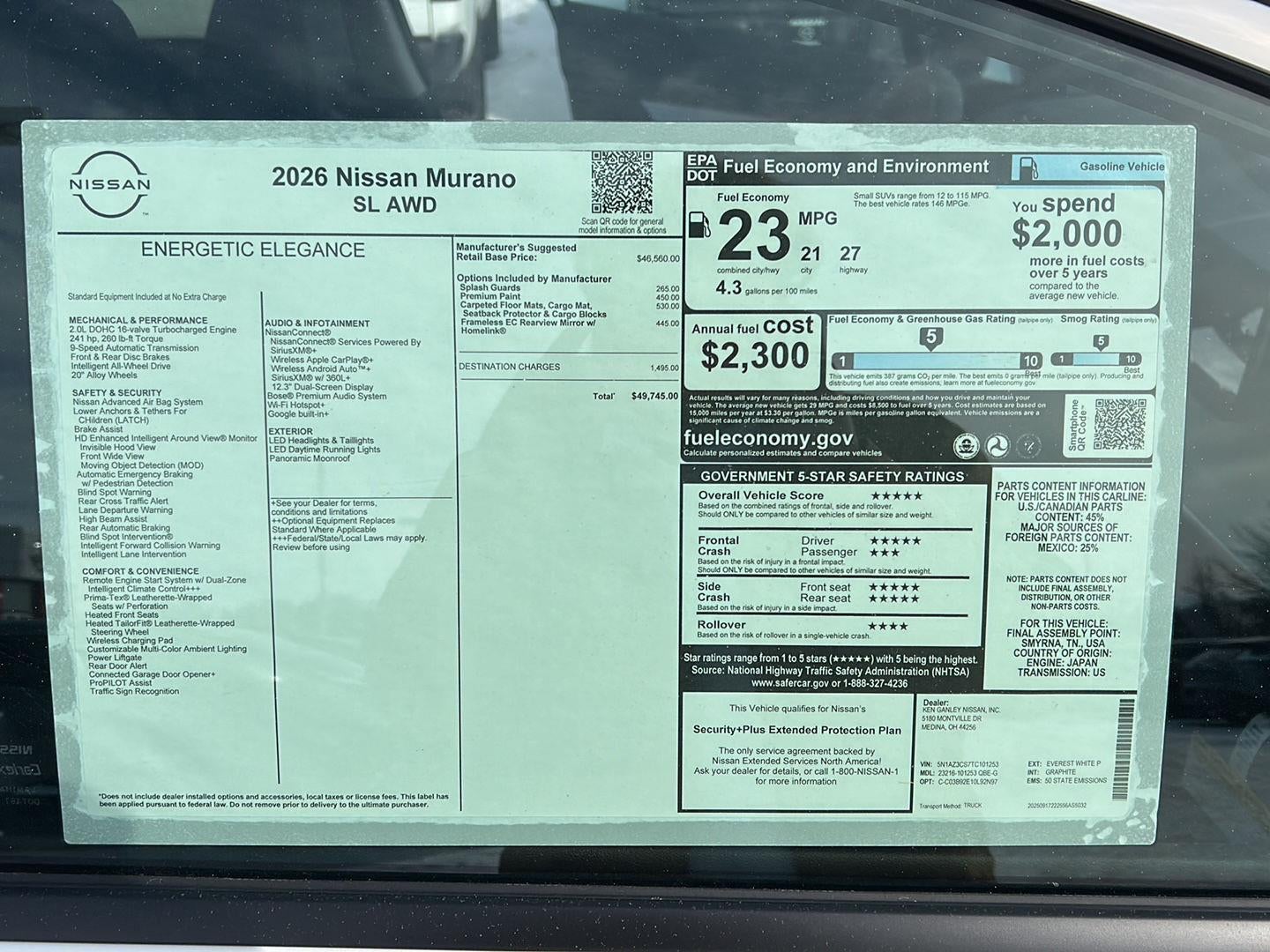 2026 Nissan Murano SL